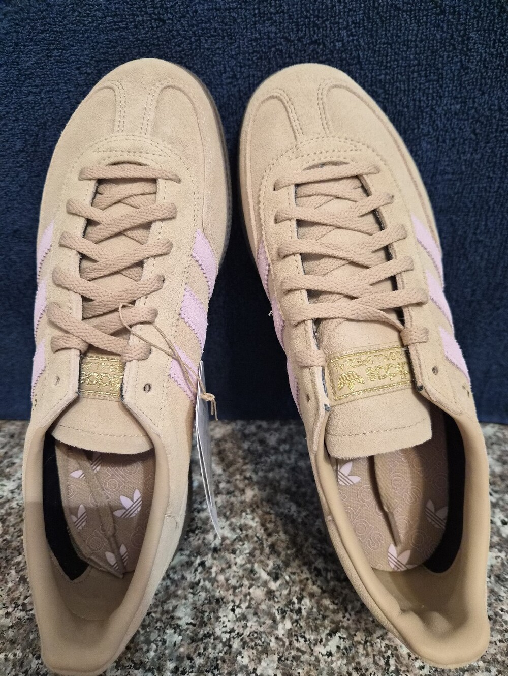 Adidas Spezial Beige and Pink Suede Women’s Sneakers